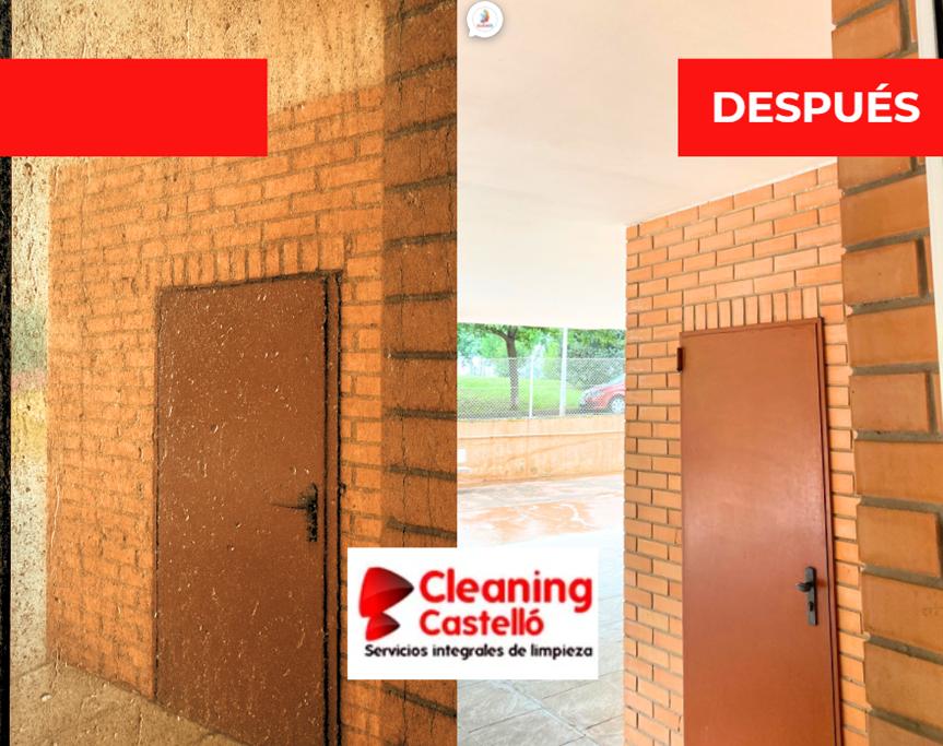 Antes y Después cristal de portal