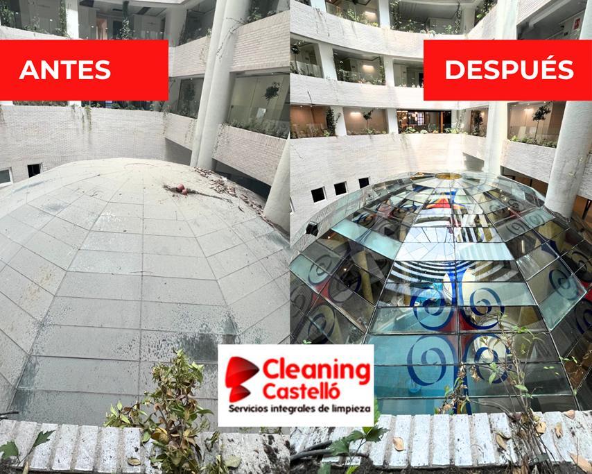 Limpieza de cristales de fachadas comerciales